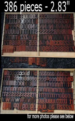 letterpress printing blocks 386pcs 2.83&#034; tall alphabet type letters letter print