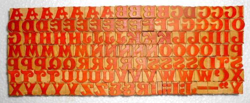 128 piece Unique Vintage Letterpres wood wooden type printing blocks Unused m301