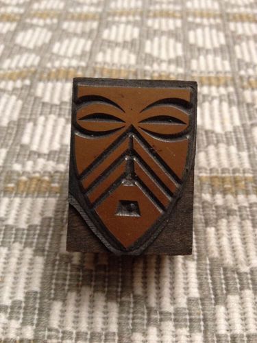 VINTAGE LETTERPRESS | TRIBAL FACE MASK PRIMITIVE | PRINT BLOCK