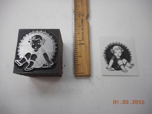 Printing Letterpress Printers Block, Toddler Girl Fell Down