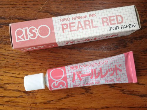 PEARL RED    New 40cc RISO KAGAKU Hi-Mesh Master INK - For Paper - GOCCO Stamp