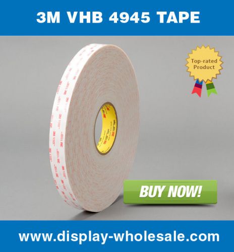 3m vhb tape 4945 -1.1 mm (45 mil)- 3/4&#034; x 36 yds - bond mount double side clear for sale