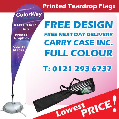 Teardrop Flying Banner Flag Outdoor Advertising Sign - Free Custom Design