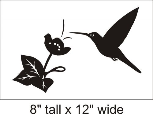 2X Crow with Flower Silhouette Car Vinyl Sticker Decal Removable Product F23