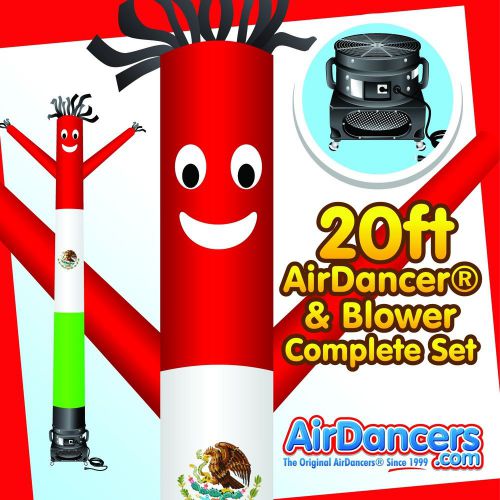 Mexican flag airdancer® &amp; blower 20ft air dancer complete set for sale