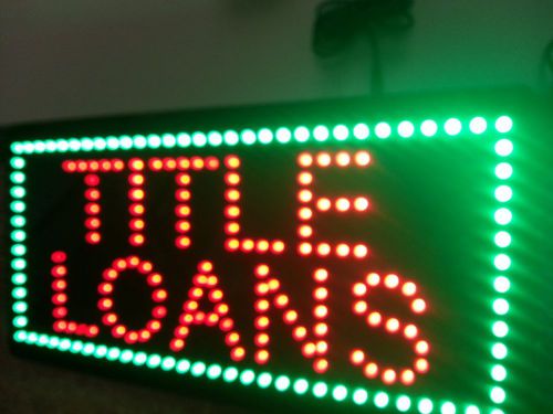 LED SIGNAGE TITLE LOAN Animated window display Business Sign board FREE SHIPPING