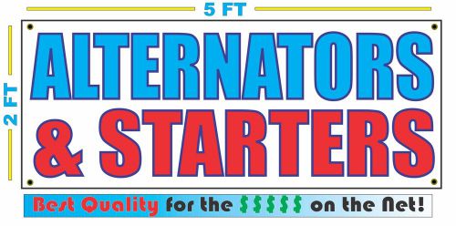 ALTERNATORS &amp; STARTERS Banner Sign NEW Larger Size Best Quality for The $$$