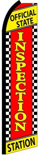 Official state inspection station auto repair swooper flag feather banner sign for sale