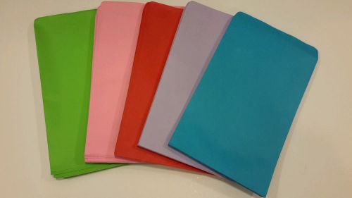 50  4 3/4&#034; x 7&#034; Assorted colors paper gift / merchandise / bags