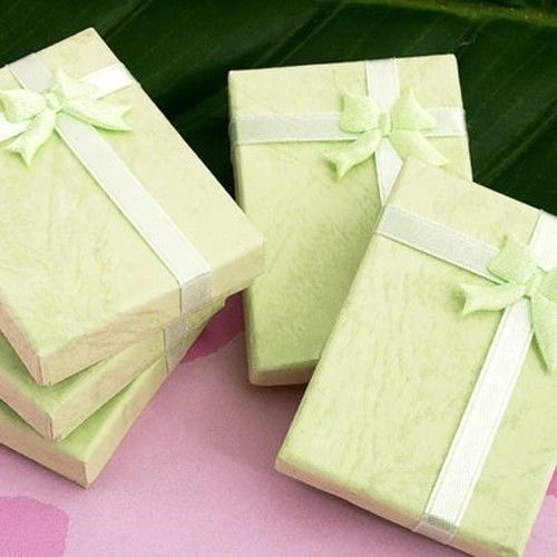x4 Lime Green Jewelry  Gift Box Case USA Seller
