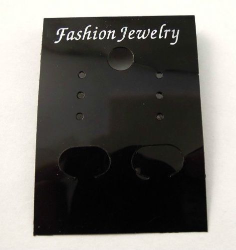 100pcs 5*4cm PVC Black Jewelry Case Earring Display Hanging Card Hot 36828