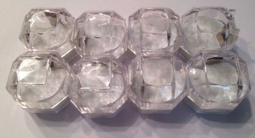 New Crystal Clear Ring Gift Boxes 8 Count Christmas Birthday Wedding Anniversary