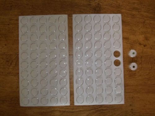 2 x new 50 clear gem jars with white foam in gemstone storage display tray liner for sale