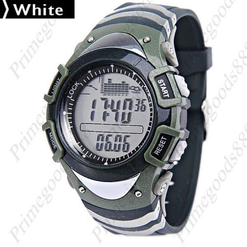 Wristwatch waterproof fishing barometer men&#039;s altimeter thermometer white army for sale