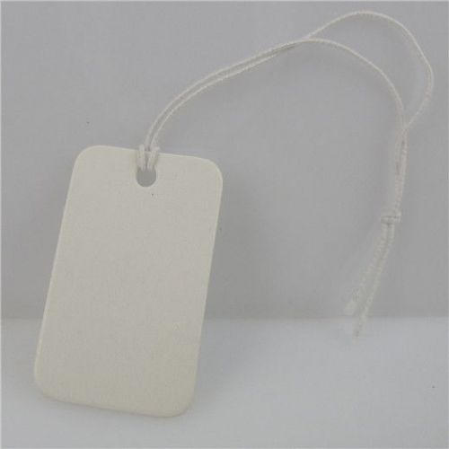 1000PCS Blank Paper Hanging Price Tags Label Elastic String Handmade Findings