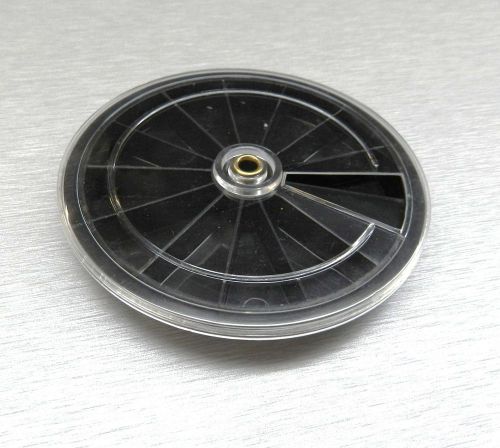REVOLVING TRAY ROUND PLASTIC STORAGE CONTAINER 12 SECTIONS 3-5/16&#034; SMALL PARTS