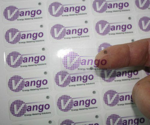 1000 clear color label sticker 2.1*3.5&#034; transparent waterproof self-adhesive