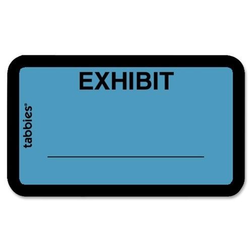 Tabbies Tabbies Color-coded Exhibit Labels - 1.62&#034;W x 1&#034;L -252/Pack - Blue