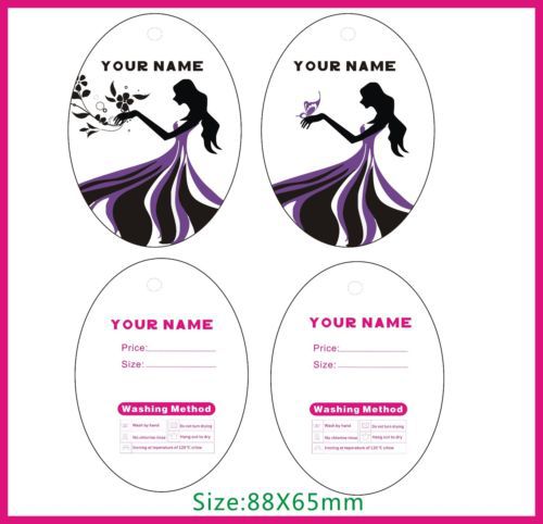 Print special shape clothes tags ,custom your logo on tags 500pcs for sale
