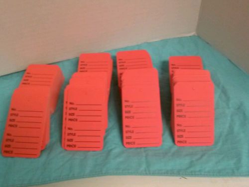125 Large  Red Unstrung Coupon Garment Merchandise Price Tags
