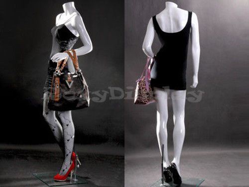 Female fiberglass headless style mannequin dress form display #mz-lisa4bw for sale