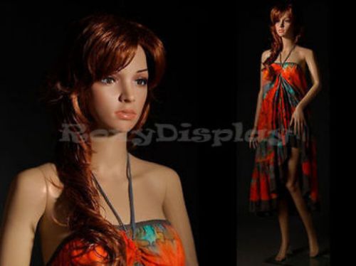 Mannequin manikin plastic realistic display head turns dress form ps-g3+free wig for sale