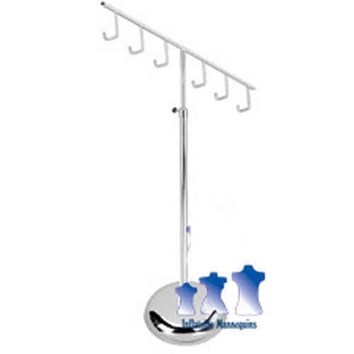 Ms52sr- slanting, adjustable garment stand - short w/ 8&#034; round base for sale