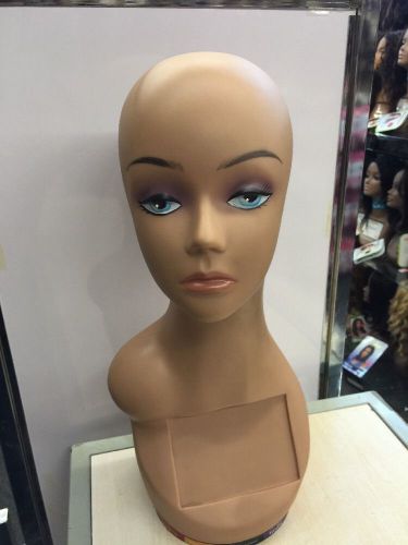 Mannequin head display wig holder plastic pvc 18&#034; tall sensational #8 for sale