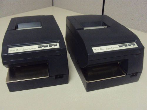 Lot of 2 used epson receipt printer tm-u375 - refurbished and painted black for sale