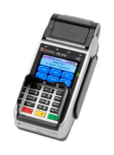 First Data FD410 Wireless Credit Card Machine W/EMV Reader GPRS NEW!