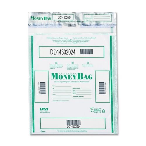 Triple Protection Tamper-Evident Deposit Bags, 15 x 20, Clear, 50/Pack