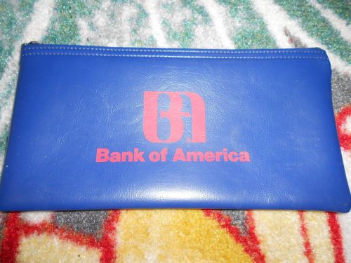 Lot of 2 - Bank of America Deposit Money Zipper Bags - 5.5&#034; x 11&#034;  1008H