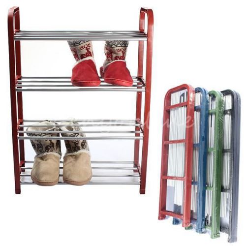4 Tier Level Layer Shoe Rack Organizer Storage Ladder Shelf Display Stand Holder