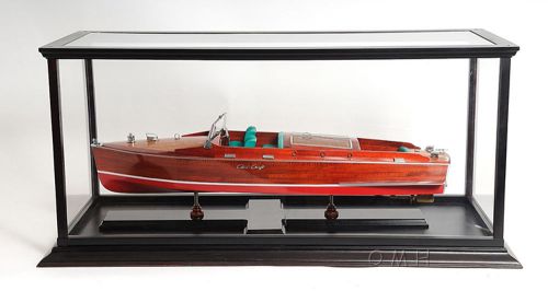 Wooden Display Case for  Speed Boat Models 40 &#034; Museum Quality