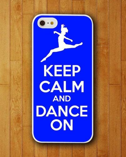 New Keep Calm and Dance On Blue Screen Color Case For iPhone and Samsung