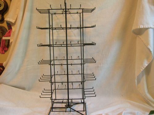 96 peg spinning counter display rack for small items black nib for sale
