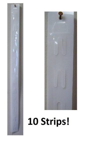 NEW 10pk 23.5&#034; Acrylic Plastic Clip Strip Hanging Displays Hanger Hooks G114x10