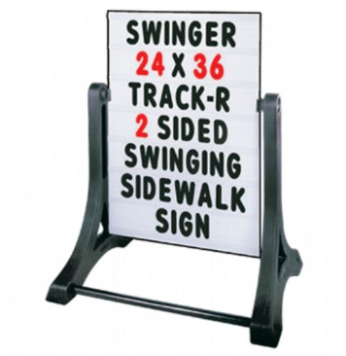 Outdoor changeable letter message board swinger sign sidewalk curb sign, white for sale