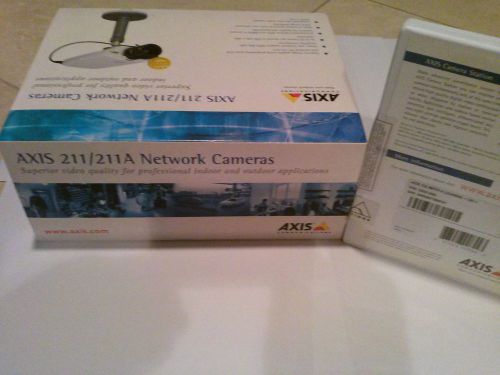 Axis 211A Network POE IP Security Camera Plus ACS CD with 4 License