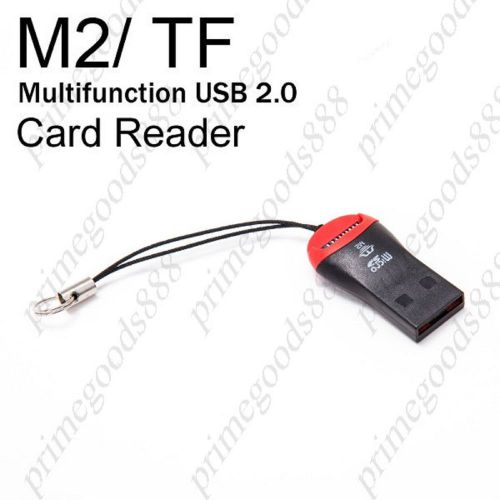 Multifunction USB 2.0 M2 TF T Flash Micro SD Card Reader with Lanyard