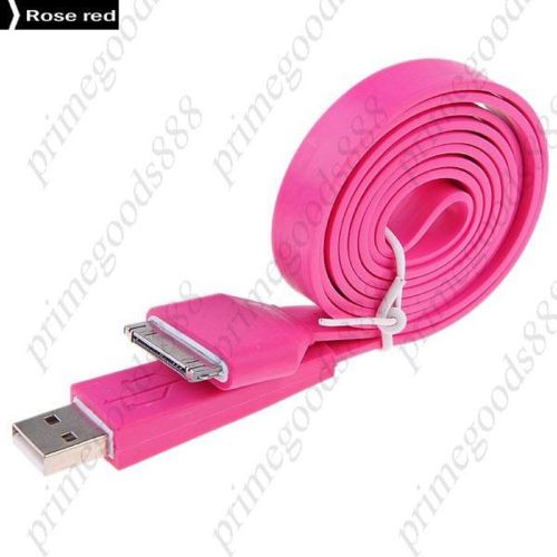 1m usb 2.0 male to 30 pin dock connector cable charger deals adapter rose red for sale