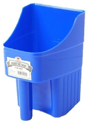 Miller 2 Pack, 3 QT, Blue, Enclosed Plastic Feed Scoop