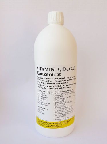 Vitamin a, d3, c, e fur tiere, erganzungsfuttermittel, 1 liter-flasche for sale