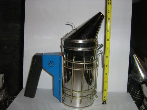 New Electric Bee Hive Smoker Stainless Steel w/Heat Shield Beekeeping Equipment