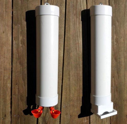 All-in-One Water &amp; Feeder System Set chicken drinker cups Tall Tube poultry New