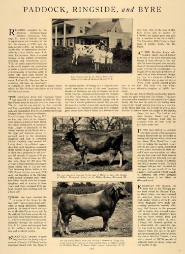 1928 article american notable cows farms hood meridale - original cl9 for sale