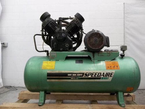 Speedaire 5Z401B2 Horizontal 10 HP Air Compressor-Tank repaired (ACP2032)