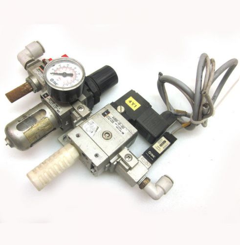 Smc naw2000-n02-c air filter kit w/ gauge w/ lock out valve&amp;soft start up valve for sale