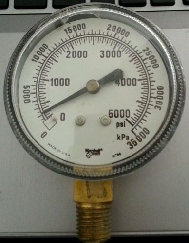 Marshall town instrument pt.# g19753 2.5 50k 0-5000 psi 35000 kpa pressure gauge for sale