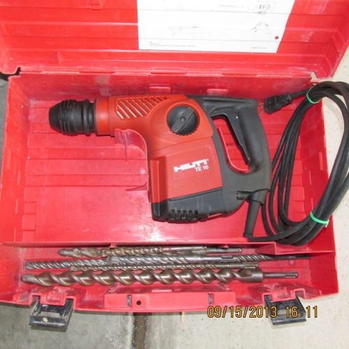 Hilti te-16, te16 sds-plus te-c  chuck, 115v  hammer drill kit. combo &amp;  nice for sale